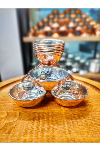 GÜR BAKIR Copper Jam Bowl Joker Sauce Bowl 4 Pieces