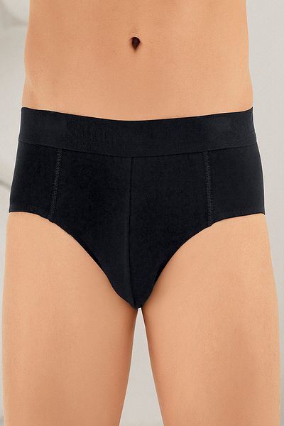 Şahinler Ανδρικό σλιπ σλιπ μονό ζέρσεϊ μαύρο Lycra ME063