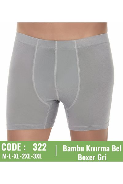 YILDIZ Pack of 3 Men's Real Bamboo Fabric Roll Waist Lycra Boxers