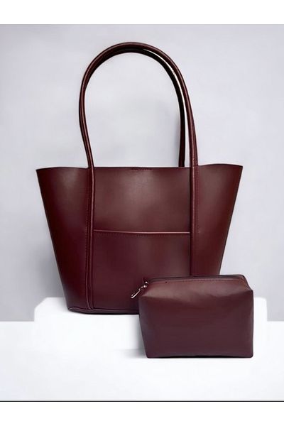 Katusa Women's burgundy clutch shoulder bag