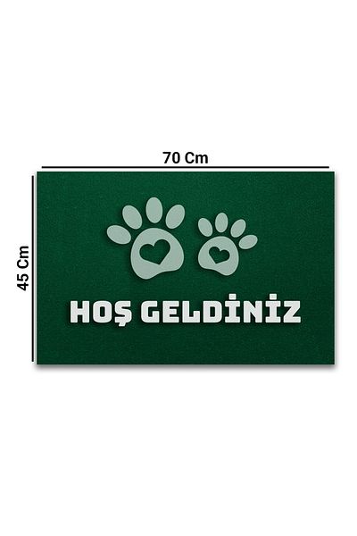Valerine Life Veterinary Clinic Green Color Welcome Pet Shop Door Mat 45x70cm