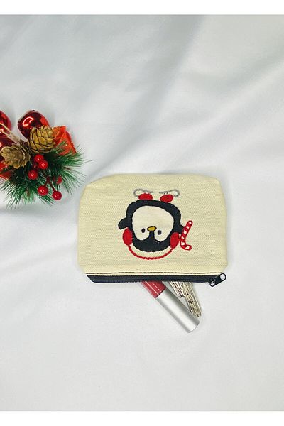 Handream Cute Penguin Christmas Themed Handmade Wallet/Multipurpose/Gift Bag