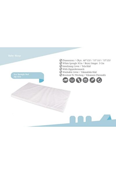 babydoor Park Yatağı Sünger Eco 70x110 Sünger Yatak