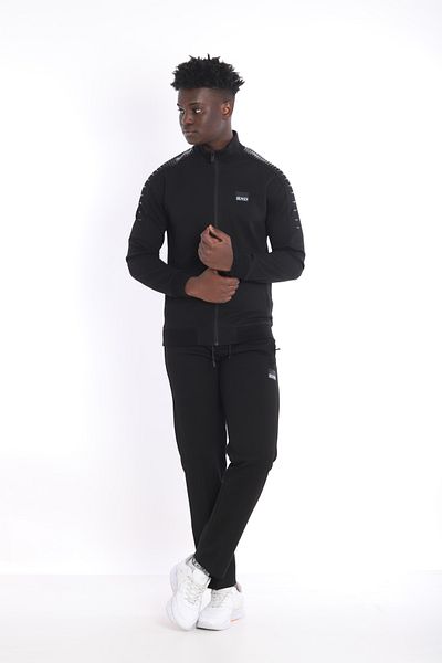 NEED LİFE Men's Daily Double Cotton Fabric Patterned Tracksuit Set Nd 2252