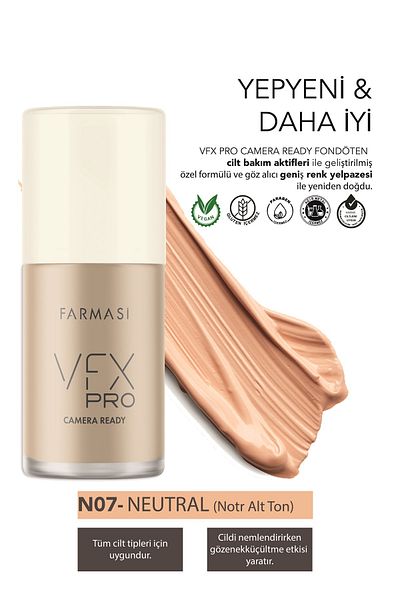 Farmasi Vfx Pro Camera Ready Foundation N07 30 ml
