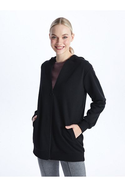 LC Waikiki Oversize dámská mikina na zip s kapucí a dlouhým rukávem