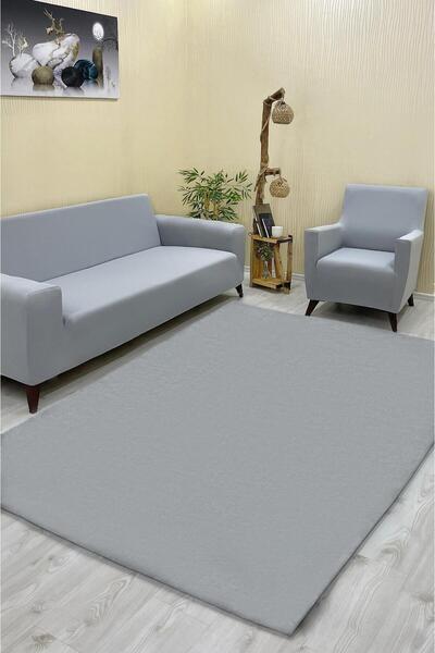 Sahaneev halı örtüsü welsoft kumaş AÇIKGRİ RENK (DÜZ MODEL)