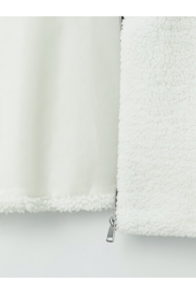 LC Waikiki Dámský sako límec obyčejný plyšový kabát