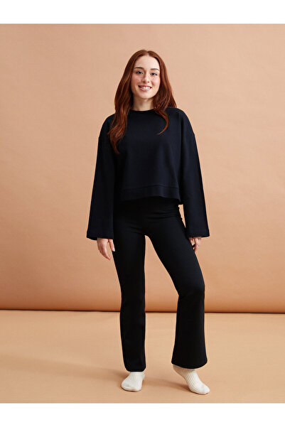 LC Waikiki Petite Damen-Hose mit elastischem Bund und geradem Schnitt