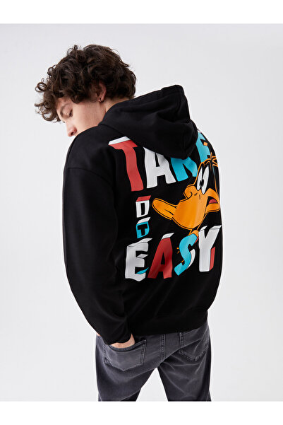 LC Waikiki Pánská mikina s dlouhým rukávem Daffy Duck s potiskem