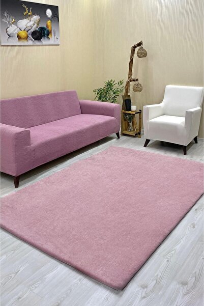 Sahaneev halı örtüsü welsoft kumaş PUDRA RENK (DÜZ MODEL)