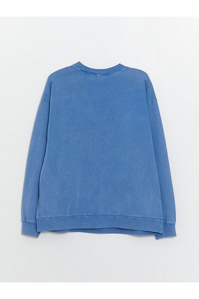 LC Waikiki Tehotenská mikina s dlhým rukávom s potlačou Mickey Mouse Crew Neck