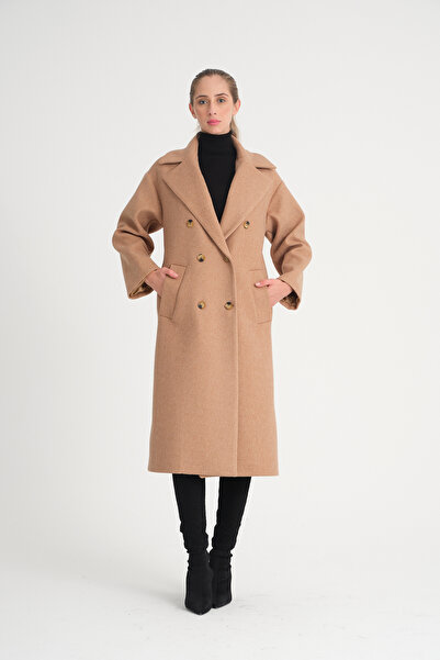 Soydan Güner Düşük Omuzlu Bol Kesim Kaban Kamel 1290