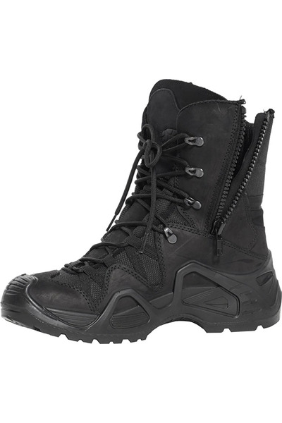 Vogel M1491 Black Nubuck Leather Zippered Tactical Boots