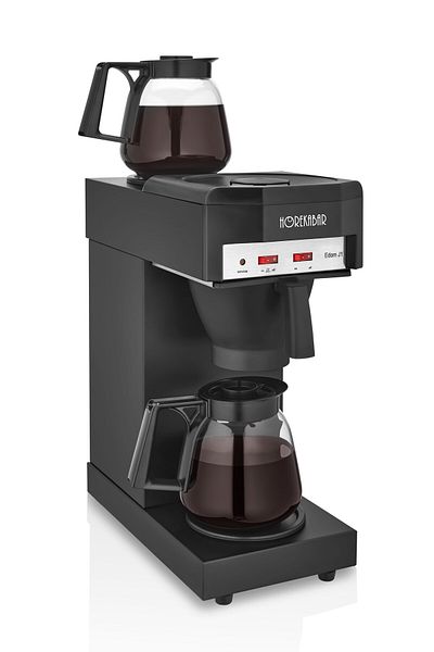Horekabar Edom J1 Filter Coffee Machine - Black (With 2 Glass Carafes)
