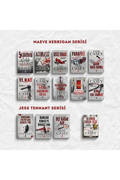 Olimpos Yayınları Jane Casey 14 Kitaplık Mega Polisiye Seti