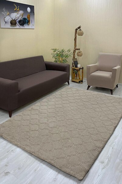 Sahaneev halı örtüsü welsoft kumaş VİZON RENK (KUPA MODEL)