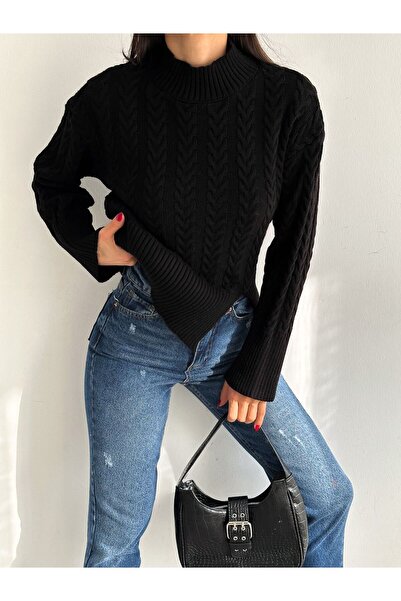 Noa Noa Păr cu guler în picioare Tricotaj împletit Pulover de damă