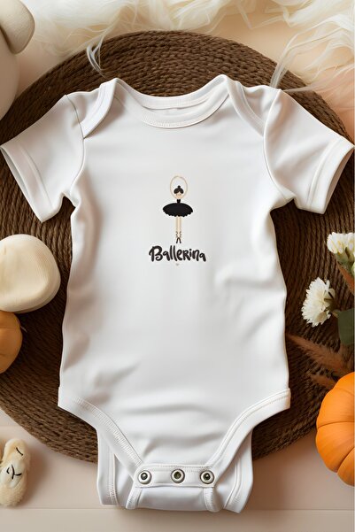 bebek perisi بدلة Ballerina للفتيات الصغيرات بأكمام قصيرة مصنوعة من القطن بنس...