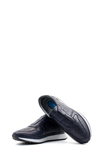 TUGERDİ Tugerdi Genuine Leather Navy Blue Thermo Sole Men's Sports Shoes TG09...