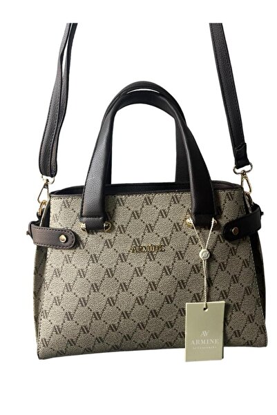 Armine 172 Printed Cross Shoulder Strap Women's Bag 172 coffee