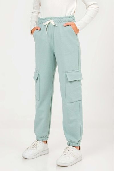 Hopi Kids Fete - Pantaloni de sport cu șnur cu talie elastică, cu buzunare cargo