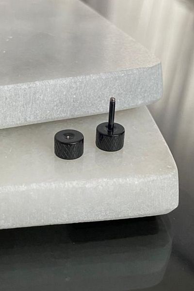 Jaida Moda Unisex Tunnel Look Dumbbell Model Steel Screw Earrings