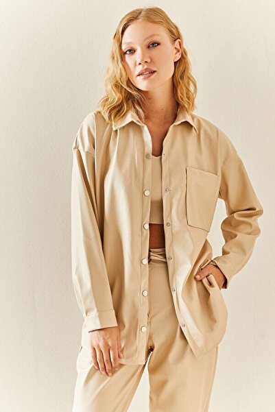 Gold Garden Suni Deri gömlek