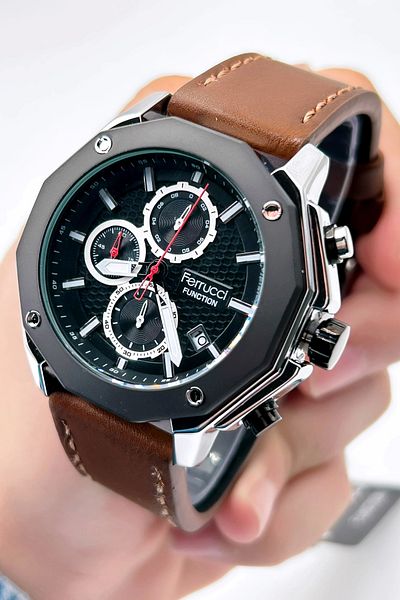 Ferrucci Function FCF23000701 Leather Cord Men's Wristwatch