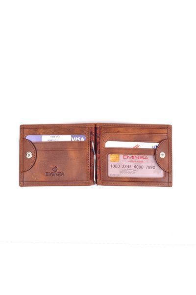 Eminsa Men's Tan Crazy Leather Wallet