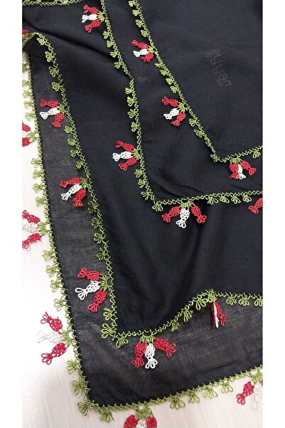 Papatyam El işi İğne Oyalı Yazma/İğne Oyası/İğne oyalı yemeni/tülbent/eşarp/E...