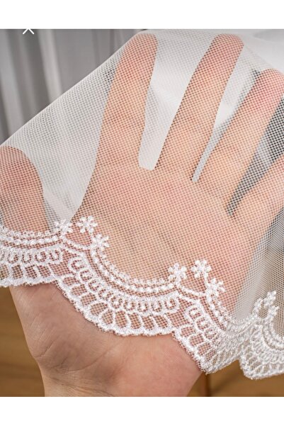 Epay BRİLLANT-TÜL PERDE ÜTÜ İSTEMEZ BEYAZ TÜL PERDE SALON YENİ MODEL KIRIŞMAZ SEYREK PİLE(1/2)