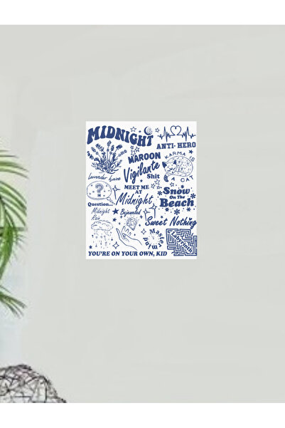 Cemira Τέιλορ Σουίφτ Μεσάνυχτα Διακόσμηση Τοίχων - Ξύλινη σανίδα