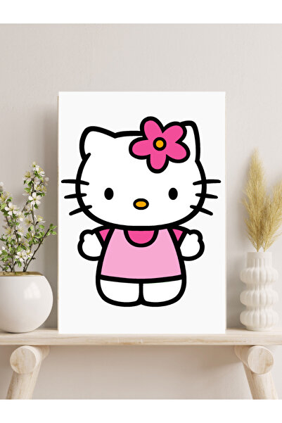 Cemira Hello Kitty Design - Ξύλινος Πίνακας Διακόσμησης Τοίχων και Πίνακας