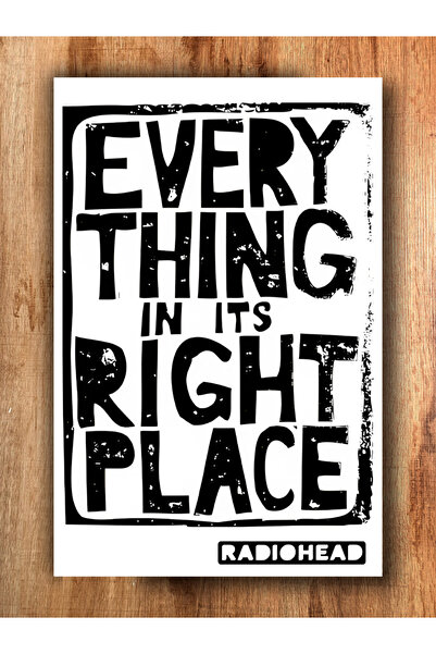 Cemira Radiohead "Every Thing In Its Right Place" Ξύλινη αφίσα - Διακόσμηση τ...