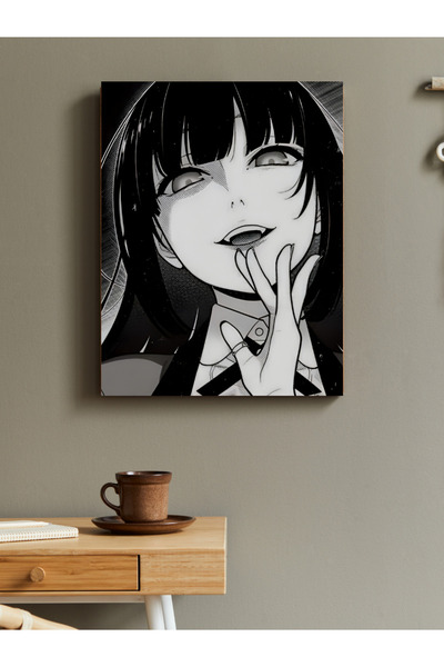 Cemira Yumeko Jabami Anime Kakegurui Ξύλινη αφίσα Διακόσμηση τοίχου Ζωγραφική...