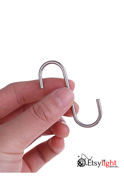 Etsylight 6 cm, S kanca, Askı Kanca, Metal Kanca, Makrome Kanca, Fabrika Toptan Satış, 10  adet