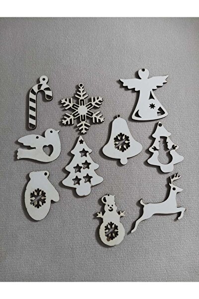 Şirin Lazer ORNAMENTE DE CRĂCIUN DIN PIN, 10 BUCĂȚI, OBJEȚE DECORATIVE DE ANU...