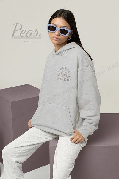 Pear Wear Γυναικεία φούτερ oversize με στάμπα πεταλούδας