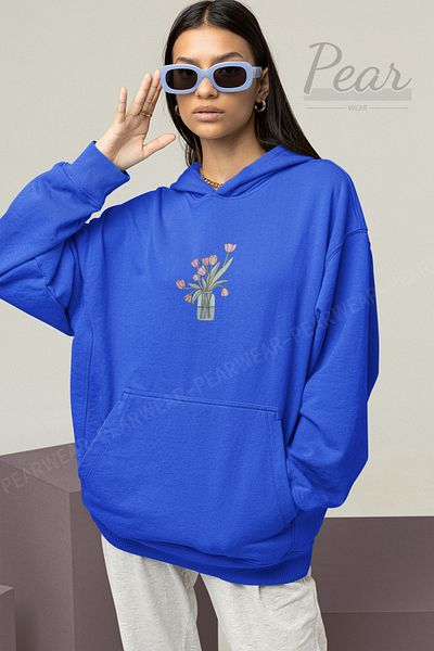 Pear Wear Γυναικεία φούτερ oversize με φλοράλ στάμπα