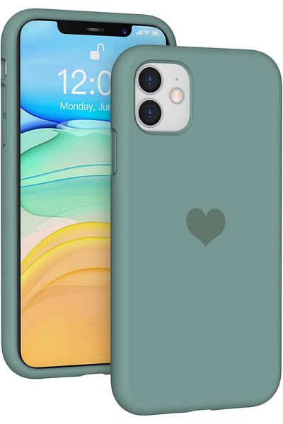 GAGA ELEKTRONİK Heart Logo Velvet Shockproof Case for iPhone 11