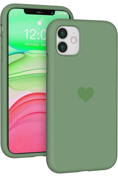 GAGA ELEKTRONİK Heart Logo Velvet Shockproof Case for iPhone 11
