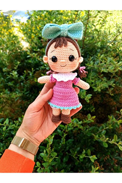 Zey's Amigurumi Amigurumi Oturabilen Örgü Minnoş Bebek 20 Cm