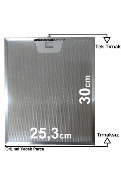 Franke FDL 6065 XS Davlumbaz Aspiratör Filtresi Alüminyum Yağ Süzgeç Tel Kase...