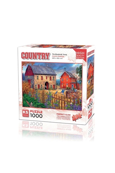 Ks Puzzle 20676 لغز أغنية الطيور الزرقاء 1000 قطعة - لغز KS