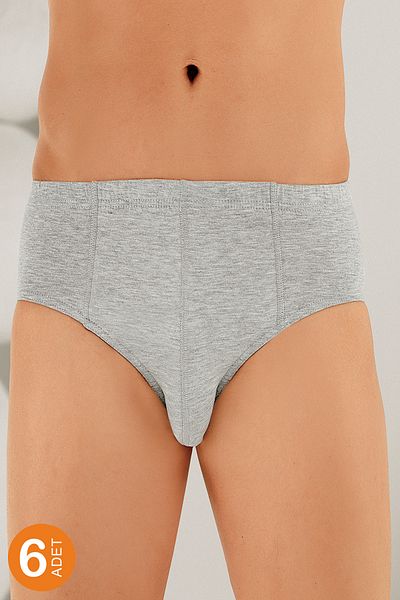 Şahinler Ανδρικό εσώρουχο γκρι 6 Pack ME009-GR.