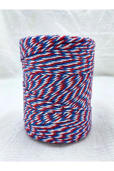 E Elmas Three Color Bundling Rope Red-Blue-White (2-3MM-200GR-200M)