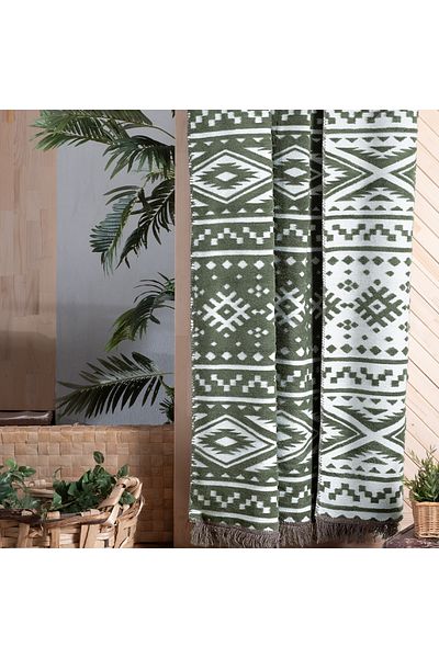 Sarev Ethno Green Single Cotton Blanket 160*220 cm