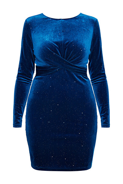 Faina Glitzerndes Samtkleid