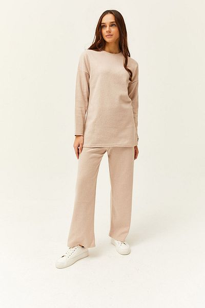 Olalook Women's Stone Top, Bottom and Ribbed Thick Suit TKM-19000242